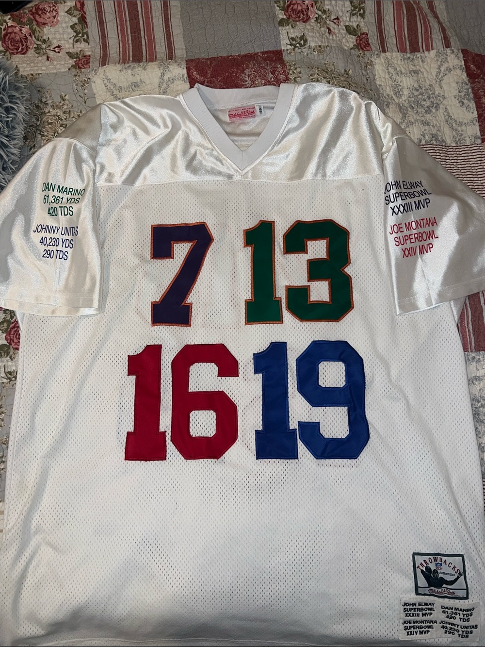 Quarterbacks Of The Century Mitchell & Ness Throwback Jersey Size Men’s 56